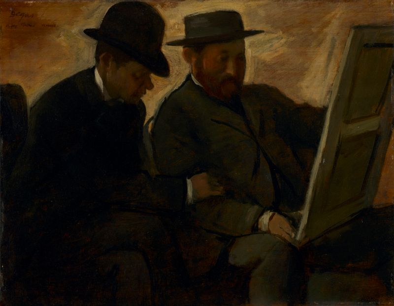 Paul Lafond and Alphonse Cherfils Examining a Painting — Edgar Degas (French, 1834–1917), c. 1878–80 (Cleveland Museum of Art, CC0; Platzhalterwerk)