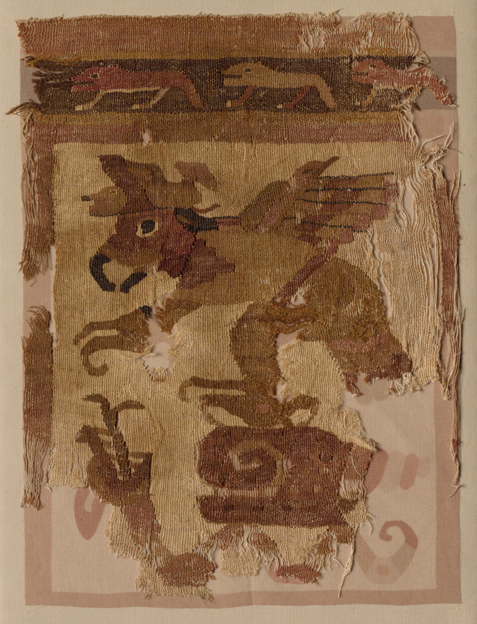 Textile Fragment — Peru, Moche, north coast, c. 50–650 CE (Cleveland Museum of Art, CC0; Platzhalterwerk)