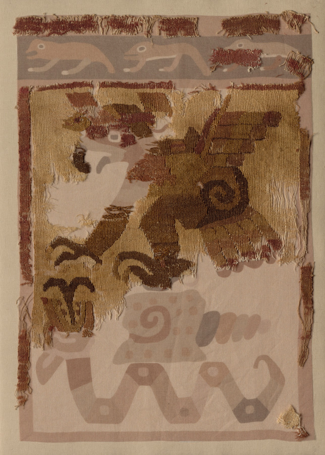 Textile Fragment — Peru, Moche, north coast, c. 50–650 CE (Cleveland Museum of Art, CC0; Platzhalterwerk)